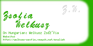 zsofia welkusz business card